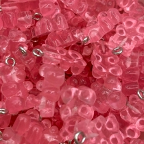 Gummy bear charm pink, per piece